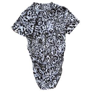 NWT Willow & Root Cheetah Print Sheer High Stretch Mesh Top Small